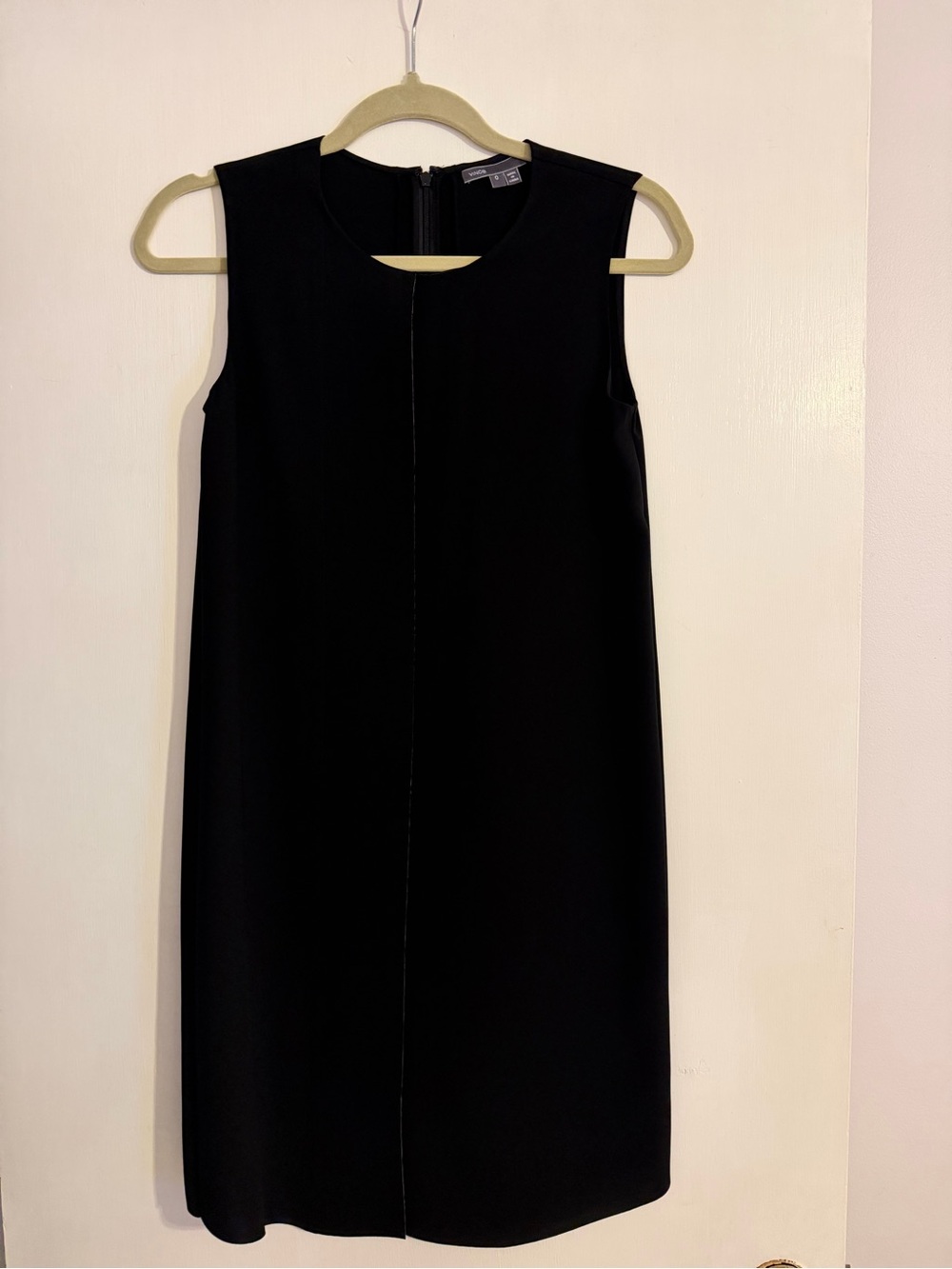 Vince Black Sleeveless Shift Mini Dress